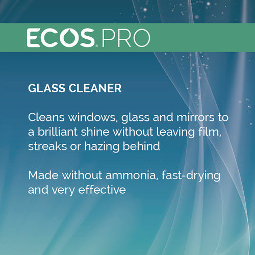 Image of ECOS® PRO Glass Cleaner, Vinegar Scent, 32 oz Spray Bottle, 6/Carton