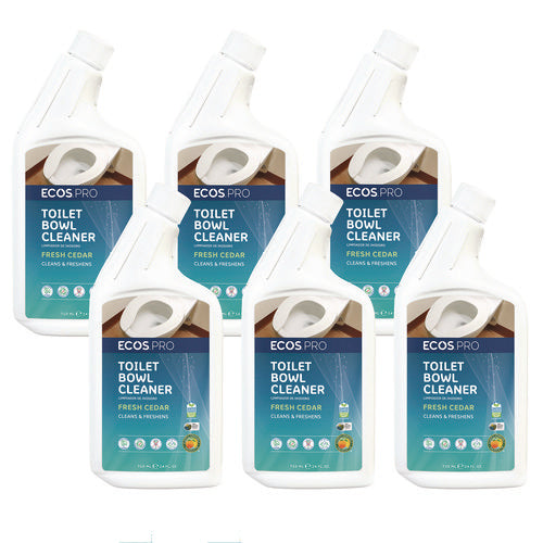 Image of ECOS® PRO Toilet Bowl Cleaner, Fresh Cedar Scent, 24 oz Squeeze Bottle, 6/Carton