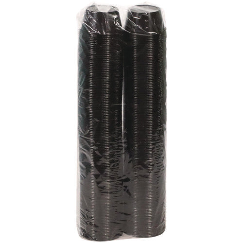 Image of Pactiv Evergreen Plastic Portion Cup, 3.25 oz, Black, 3,000/Carton