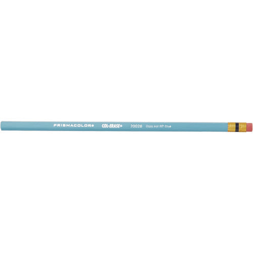 Image of Prismacolor® Col-Erase Pencil with Eraser, 0.7 mm, 2B, Non-Photo Blue Lead, Non-Photo Blue Barrel, Dozen