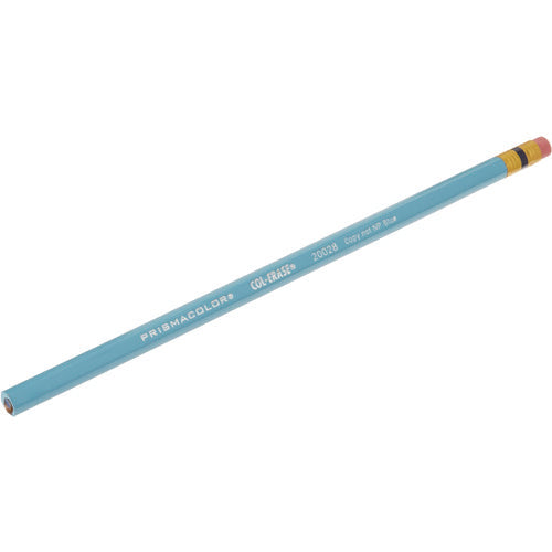 Image of Prismacolor® Col-Erase Pencil with Eraser, 0.7 mm, 2B, Non-Photo Blue Lead, Non-Photo Blue Barrel, Dozen