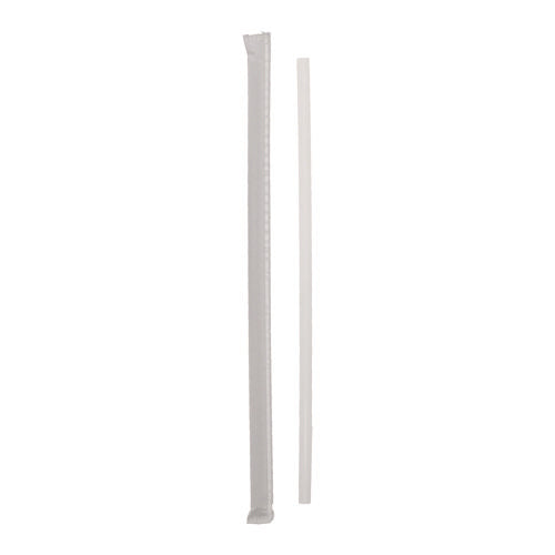 Image of Pactiv Evergreen Giant Paper-Wrapped Straw, 10.25", Translucent, 1,800/Carton