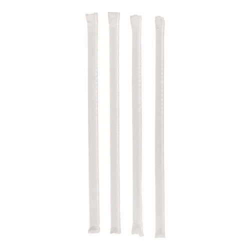 Image of Pactiv Evergreen Giant Paper-Wrapped Straw, 10.25", Translucent, 1,800/Carton