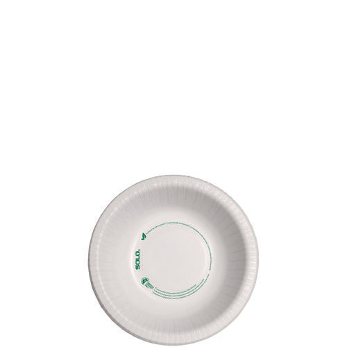 Image of SOLO® Compostable Paper Dinnerware, ProPlanet Seal, Bowl, 12 oz, White, 125/Pack