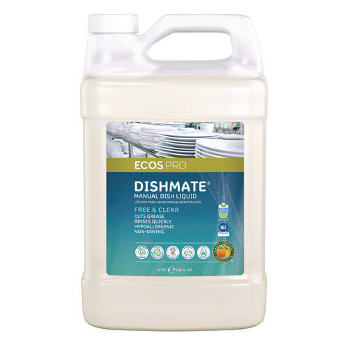 Image of ECOS® PRO Dishmate Manual Dish Liquid, 128 oz Bottle