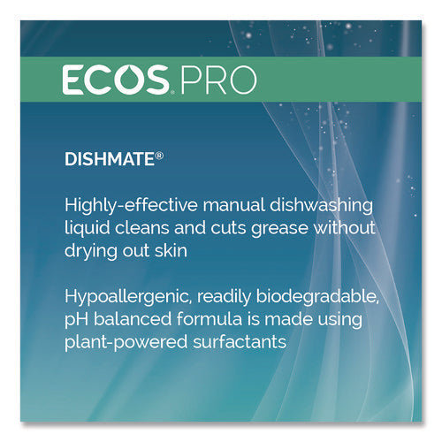 Image of ECOS® PRO Dishmate Manual Dish Liquid, Free and Clear, 25 oz Squeeze Bottle, 6/Carton