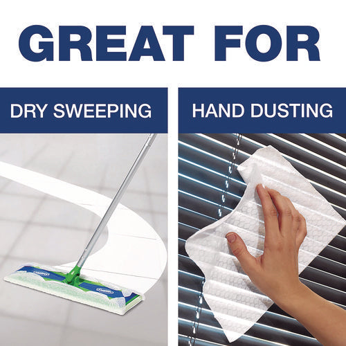 Image of Swiffer® Max/XL Dry Refill Cloths, 17.88 x 10, White, 16/Box, 6 Boxes/Carton