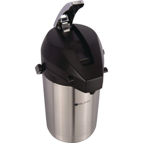 Image of BUNN® 3 Liter Lever Action Airpot, Stainless Steel/black