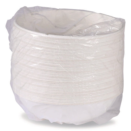 Image of Eco-Products® Vanguard Renewable and Compostable Sugarcane Bowls, Bowl, 32 oz, White, 400/Carton