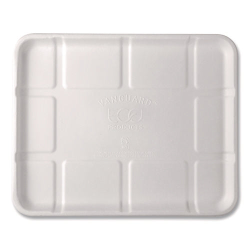 Image of Eco-Products® Meat and Produce Food Trays, 10.52 x 8.5 x 0.5, White, Sugarcane Fiber, 300/Carton