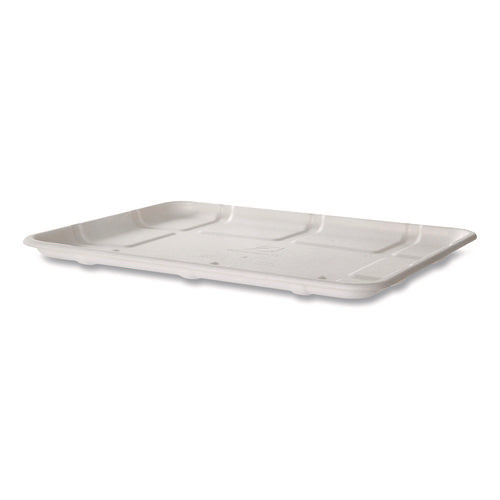 Image of Eco-Products® Meat and Produce Food Trays, 10.52 x 8.5 x 0.5, White, Sugarcane Fiber, 300/Carton