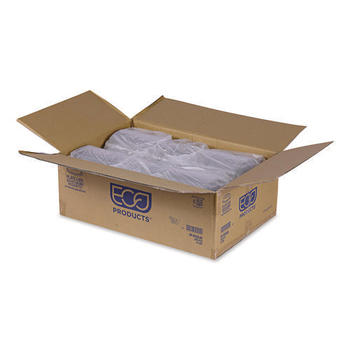 Image of Eco-Products® 100% Recycled Content Round Plate Lids, Plastic, 9" dia x 1.5" h, Clear, 300/Carton