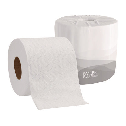 Image of Georgia Pacific® Professional Pacific Blue Basic Bathroom Tissue, Septic Safe, 2-Ply, White, 550 Sheets/roll, 80 Rolls/carton