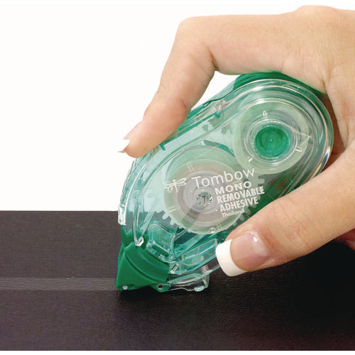 Image of Tombow® Mono® Removable Adhesive Roller, 0.33" x 472", Clear