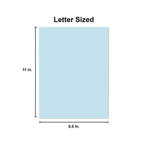 Image of Universal® Deluxe Colored Paper, 20 lb Bond Weight, 8.5 x 11, Blue, 500/Ream