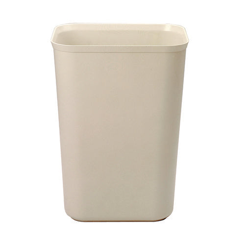 Image of Rubbermaid® Commercial Fiberglass Wastebasket, 10 gal, Fiberglass, Beige