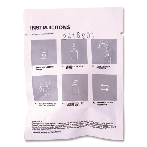 Image of SOAP2O Foaming Super HydroDrop, Coconut Acai, 500 mL Pump Refill, 4/Pack