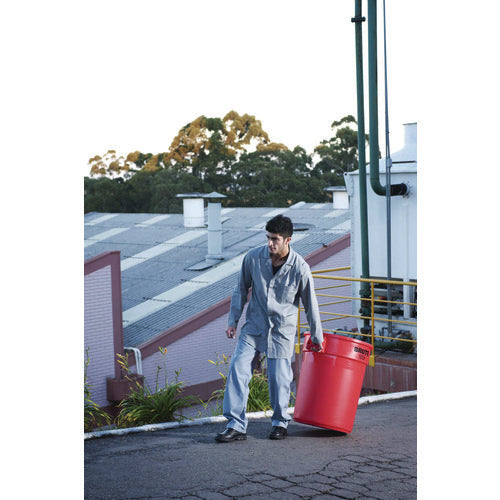 Image of Rubbermaid® Commercial Vented Round Brute Container, 44 gal, Plastic, Red, 4/Carton