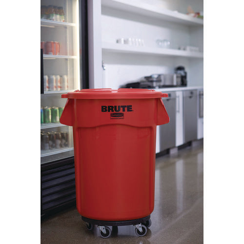 Image of Rubbermaid® Commercial Vented Round Brute Container, 44 gal, Plastic, Red, 4/Carton