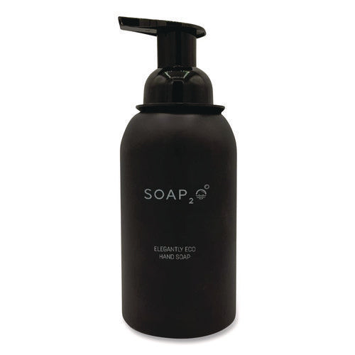 Image of SOAP2O Eco Glass Bottle Soap Dispenser, 350 mL, Black