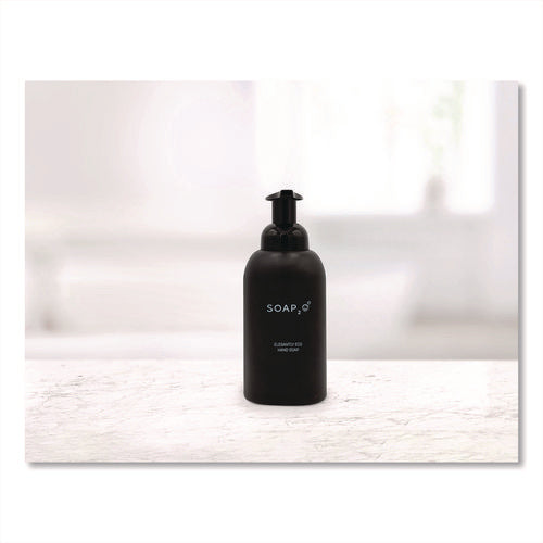 Image of SOAP2O Eco Glass Bottle Soap Dispenser, 350 mL, Black
