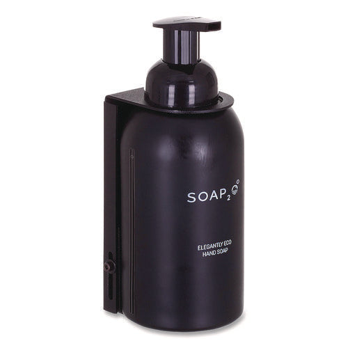 Image of SOAP2O Eco Glass Bottle Soap Dispenser, 350 mL, Black