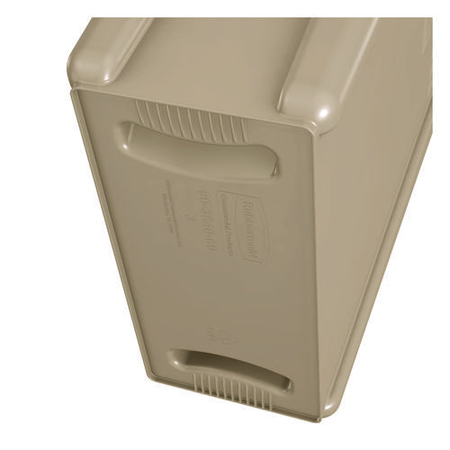 Image of Rubbermaid® Commercial Slim Jim with Venting Channels, 23 gal, Plastic, Beige