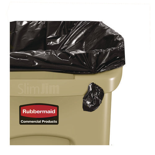 Image of Rubbermaid® Commercial Slim Jim with Venting Channels, 23 gal, Plastic, Beige