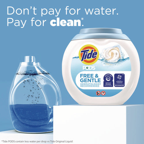 Image of Tide® Pods, HE Compatible, Unscented, 81 Pods/Tub, 4 Tubs Carton