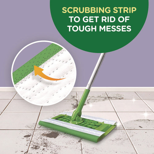 Image of Swiffer® Sweeper TRAP + LOCK Wet Mop Cloth, 8 x 10, White, Lavender Scent, 38/Pack