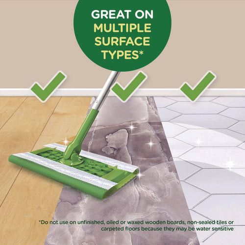 Image of Swiffer® Sweeper TRAP + LOCK Wet Mop Cloth, 8 x 10, White, Lavender Scent, 38/Pack