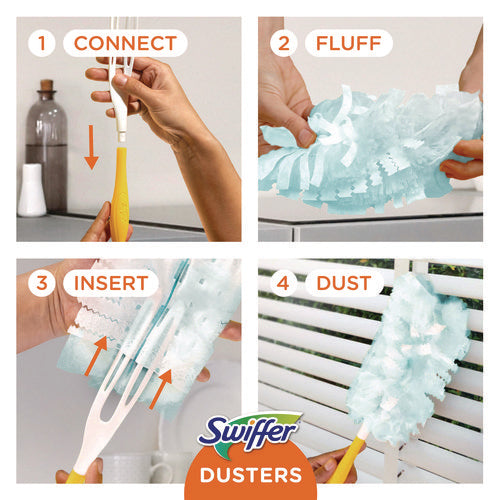Image of Swiffer® Dusters Refill, Dust Lock Fiber, Blue, Gain Original Scent, 18/Pack