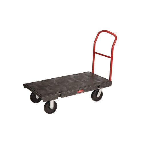 Image of Rubbermaid® Commercial Platform Truck, 2,000 Lb Capacity, 24 X 48 X 7, Black