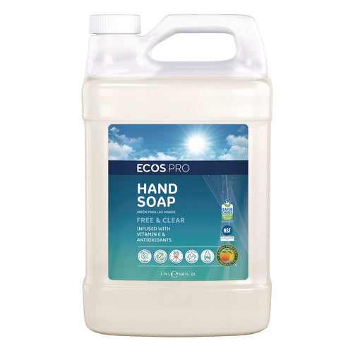 Image of ECOS® PRO Liquid Hand Soap, Free and Clear, 1 gal, 4/Carton