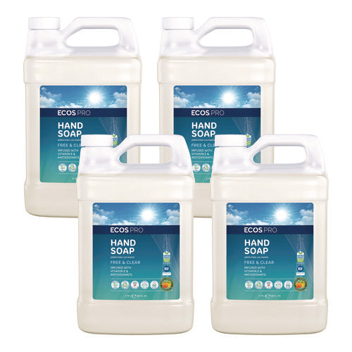 Image of ECOS® PRO Liquid Hand Soap, Free and Clear, 1 gal, 4/Carton