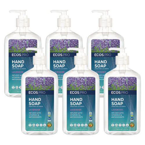 Image of ECOS® PRO Liquid Hand Soap, Lavender, 17 oz, 6/Carton