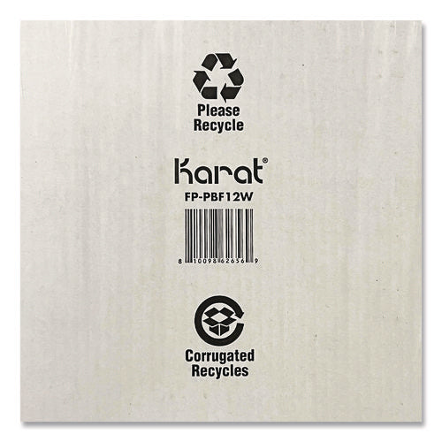 Image of Karat® Corrugated Paper Boxes, 12 x 12 x 1.97, White/Brown, 50/Carton