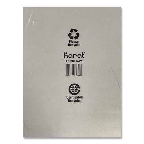 Image of Karat® Corrugated Paper Boxes, 16 x 16 x 1.97, White/Brown, 50/Carton