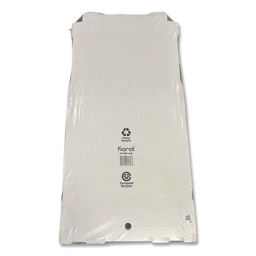 Image of Karat® Corrugated Paper Boxes, 16 x 16 x 1.97, White/Brown, 50/Carton