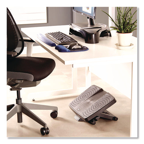 Image of Fellowes® Ultimate Foot Support, HPS, 17.75w x 13.25d x 4 to 6.5h, Black/Gray