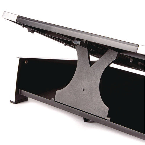 Image of Fellowes® Office Suites Laptop Riser, 15.13" X 11.38" X 4.5" To 6.5", Black/silver, Supports 10 Lbs