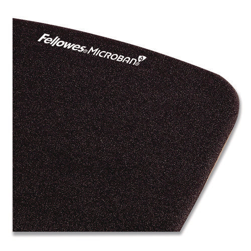 Image of Fellowes® PlushTouch Mouse Pad with Wrist Rest, 7.25 x 9.38, Black