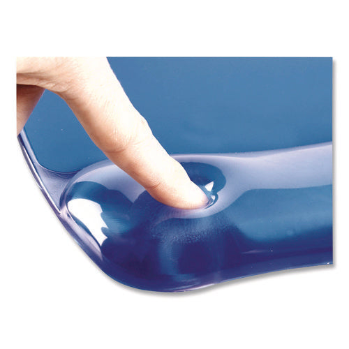Image of Fellowes® Gel Crystals Mouse Pad with Wrist Rest, 7.87 x 9.18, Blue