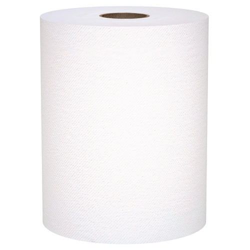 Image of Scott® Universal 100% Recycled Fiber Hard Roll Paper Towels, 1-Ply, 8" x 800 ft, White, 6 Rolls/Carton