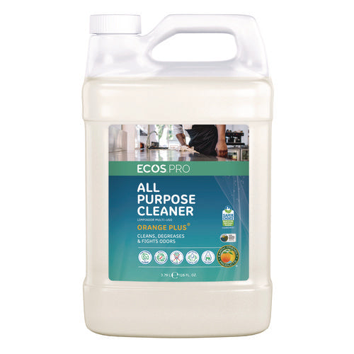 Image of ECOS® PRO Orange Plus All-Purpose Cleaner and Degreaser, Citrus Scent, 1 gal Bottle, 4/Carton