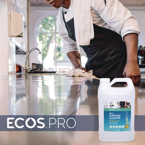 Image of ECOS® PRO Orange Plus All-Purpose Cleaner and Degreaser, Citrus Scent, 1 gal Bottle, 4/Carton