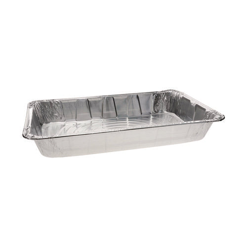 Image of Pactiv Evergreen Aluminum Steam Table Pan, Heavy Duty Deep Full-Size, 3.37" Deep, 19.6 x 11.6, 40/Carton