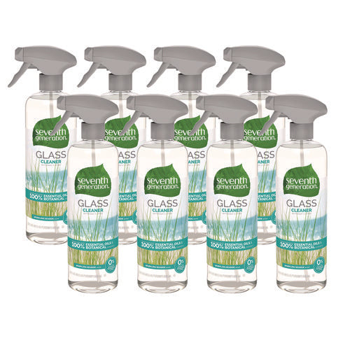 Image of Seventh Generation® Natural Glass And Surface Cleaner, Sparkling Seaside, 23 Oz Trigger Spray Bottle, 8/carton
