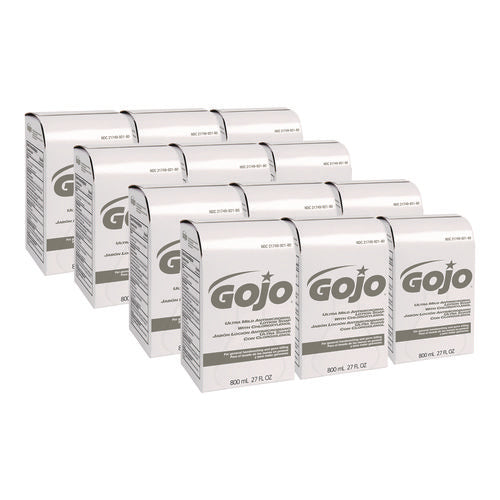 Image of GOJO® Ultra Mild Lotion Soap with Chloroxylenol Refill, Coconut Scent, 800 mL, 12/Carton