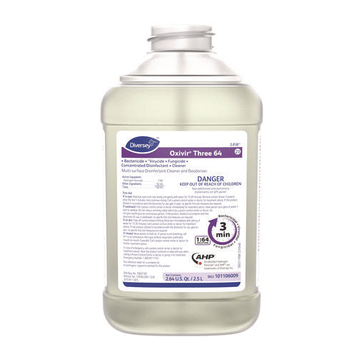 Image of Diversey Oxivir Three 64, Surfectant Scent, 2.5 L Bottle, 2/Carton